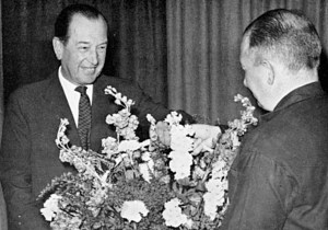 Direktör Per Hemberg och fackföreningens ordförande Tage Friberg.